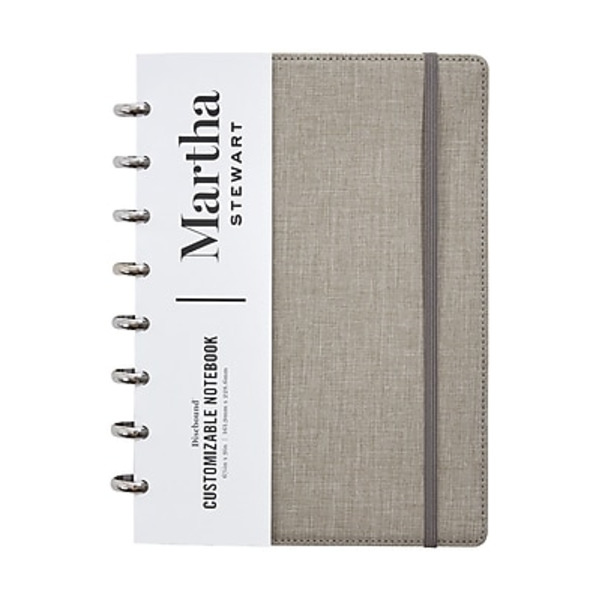 Martha Stewart MS102E Linen Junior Disc Bound Notebook