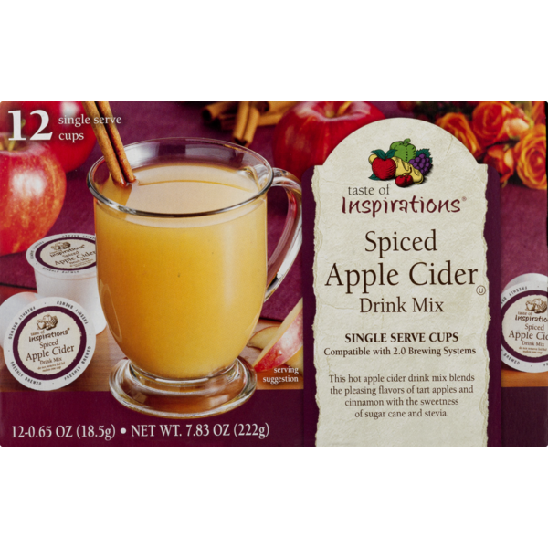 Taste Of Inspirations Spiced Apple Cider Drink Single Serve Cup Mix 0 65 Oz Instacart