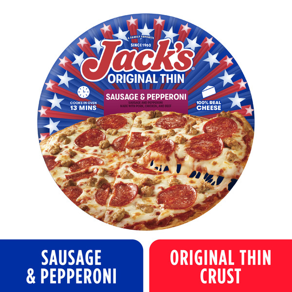 Jack's Original Thin Crust Sausage & Pepperoni Pizza