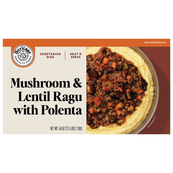 Heritage Foods Mushroom & Lentil Ragu with Polenta, 40 oz