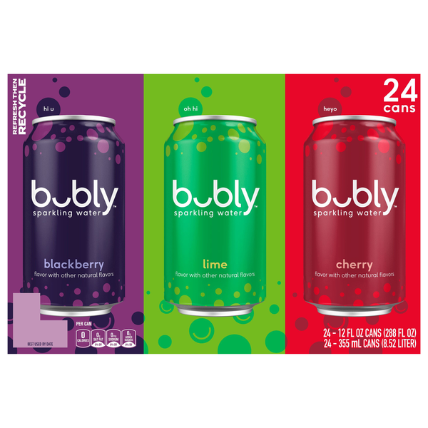 bubly Blackberry/Lime/Cherry Sparkling Water Same-Day Delivery