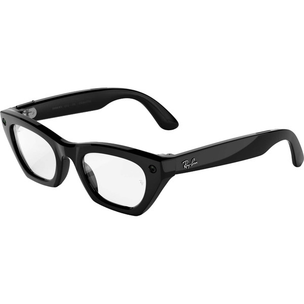 Ray-Ban Meta Zena Gen 3 AI Glasses With Camera & Clear Lenses - Shiny Black