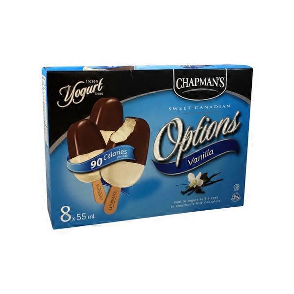 Chapman's Sweet Options Frozen Vanilla Yogurt Bar (8 ct) Instacart