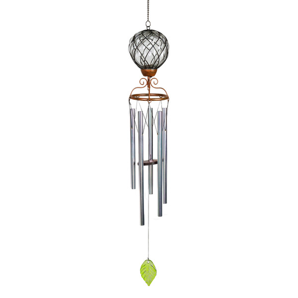 Exhart 45.67-in Clear Metal Solar Wind Chime