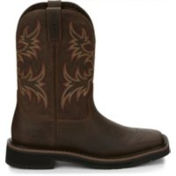 Justin Boots Men's Stampede EH Wellington Leather Work Boots, Size 12