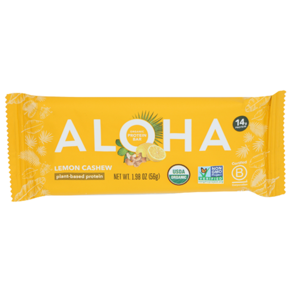 Aloha Organic Lemon Cashew Plant-Based Protein Bar Same-Day