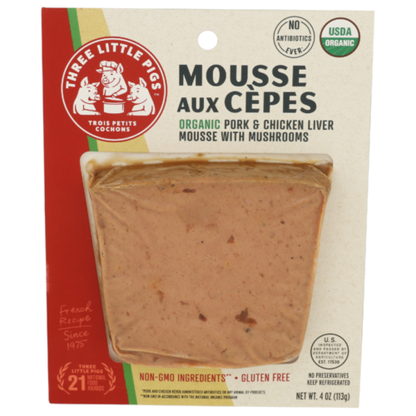 Three Little Pigs Organic Pork & Chicken Liver Mousse With Mushrooms