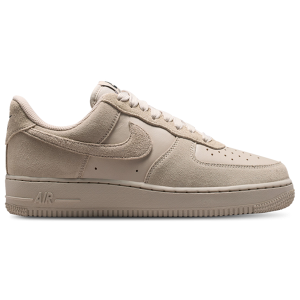 Nike Women's Air Force 1 '07 FL1 Shoes, Size 9 - Cream/Black/Metallic Silver