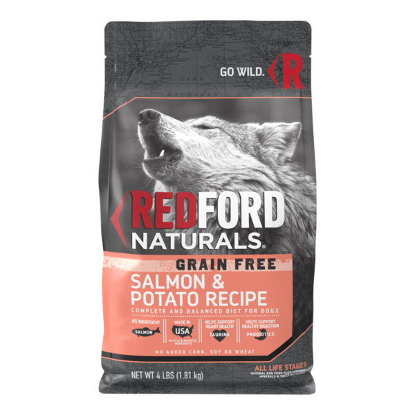 Go Wild Redford Naturals Grain Free Salmon & Potato Recipe Complete And Balanced Diet For Dogs