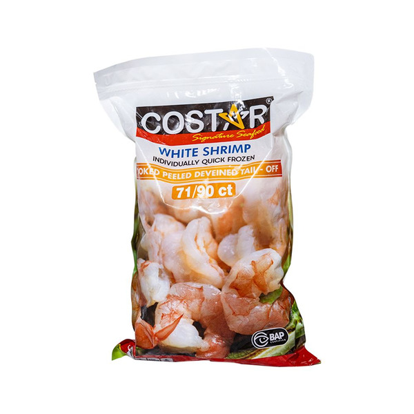 Frozen Shrimp - Cooked, Peeled & Deveined, Tail-off- 71-90 ct - 2 lb