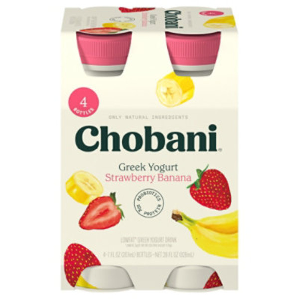 Chobani Lowfat Greek Strawberry Banana Yogurt Drink