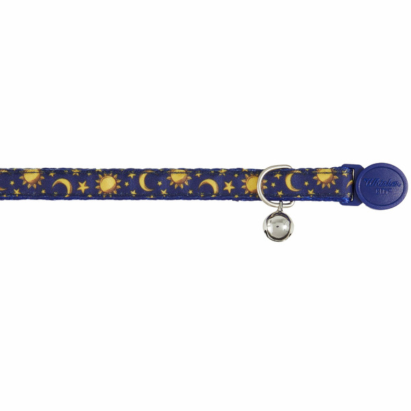 Whisker City Moons & Stars Breakaway Kitten & Cat Collar