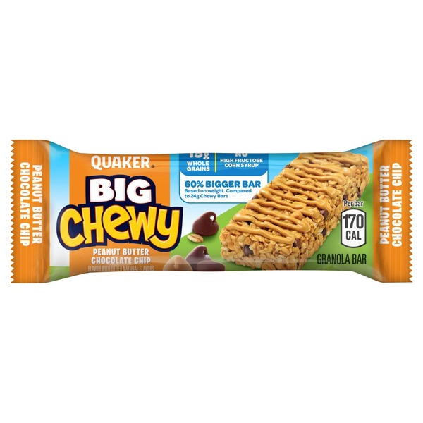 Quaker Peanut Butter Chocolate Chip Granola Cereal Or Fruit Bars (1.48
