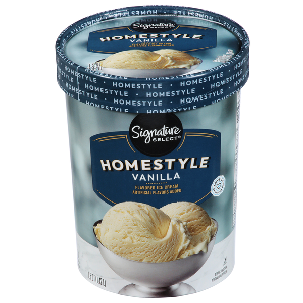 Signature SELECT Ice Cream, Vanilla, Homestyle