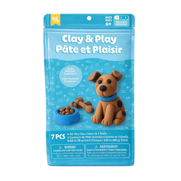 Little Yellow Bicycle Dog Clay & Play Kit, 5.5 x 9 in