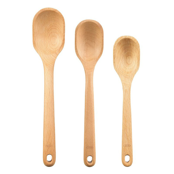 OXO 3-Piece Natural Good Grips Wooden Spoon Set
