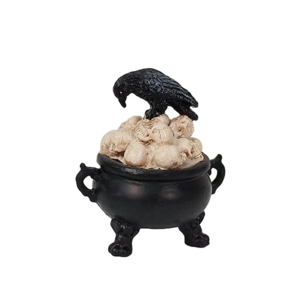 Ashland Mini Skull Bowl with Raven