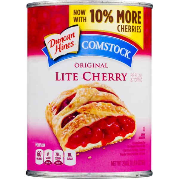 Duncan Hines Comstock Original Lite Cherry Pie Filling & Topping (20 oz