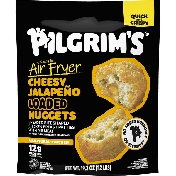 Pilgrim's Pride Cheesy Jalapeño Loaded Nuggets Breaded Bite Shaped