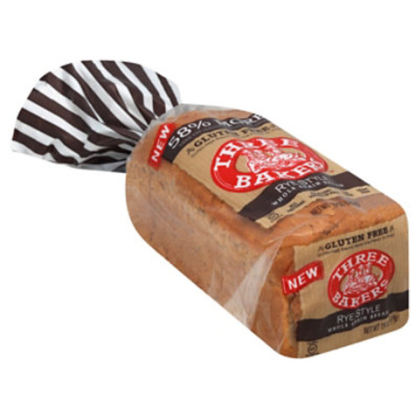 Three Bakers Bread, Whole Grain, Rye Style