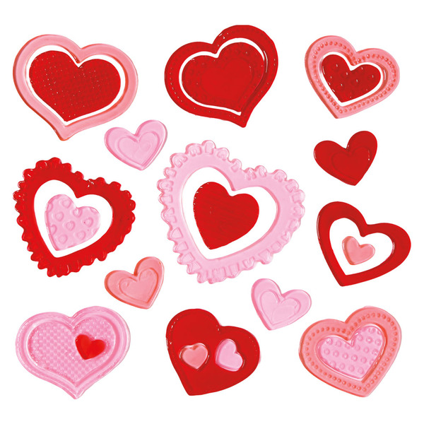 Kirkton House Valentine Gel Clings, Scattered Hearts Same-Day