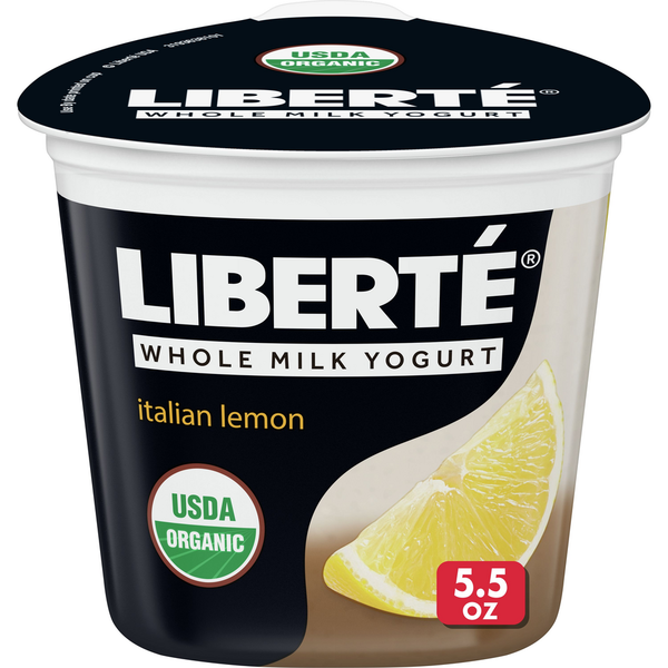 Liberté Organic Yogurt, Lemon Whole Milk Yogurt Same-Day Delivery