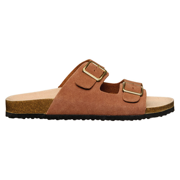 Serra Ladies Genuine Leather Footbed Sandal - Cognac Size 8 Same
