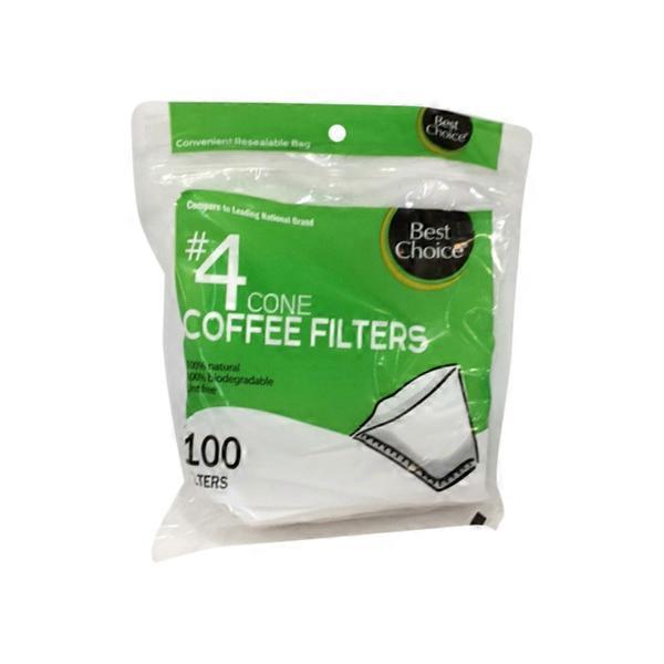 Best Choice 4 Cone Coffee Filter (100 ct) Instacart