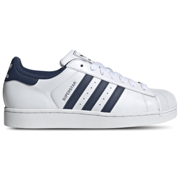 adidas Men's Medium Width Superstar II Shoes, Size 11 - White & Night Indigo