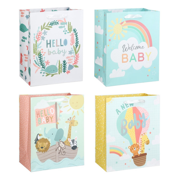 Large Baby Gift Bag, 12 x 10 x 5 in