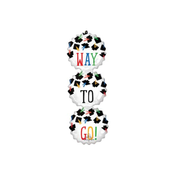 Anagram INFLATED SuperShape XL 38" Way to Go Grad Foil Balloon