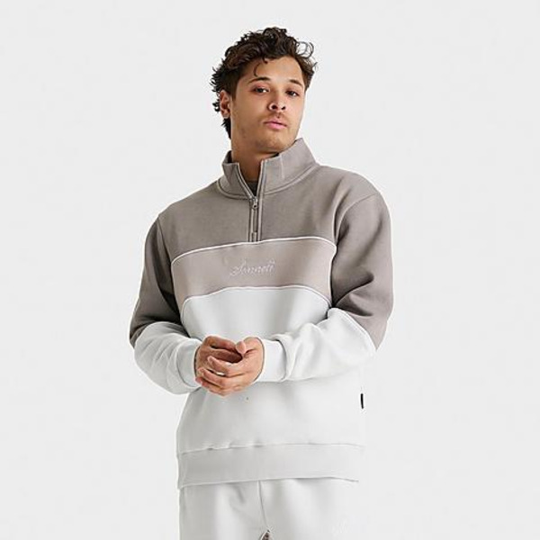 Sonneti Men's Swish Quarter-Zip Pullover Top, L - Grey