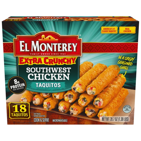 El Monterey Southwest Chicken Extra Crunchy Taquitos (1.3 lb) from