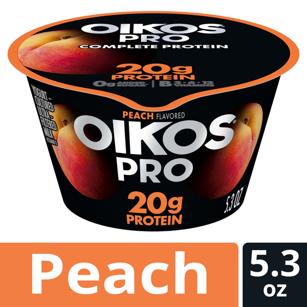 Oikos Pro Peach Yogurt-Cultured Ultra-Filtered Milk