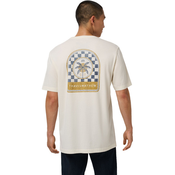 Travis Mathew Men's Coastline Classic Golf T-Shirt, L - Antique White