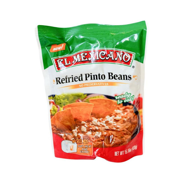 El Mexicano Refried Pinto Beans Pouch