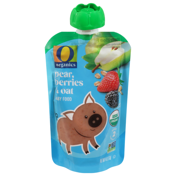 O Organics Stage 2 (6+ months) Pear Berries & Oat Baby Food