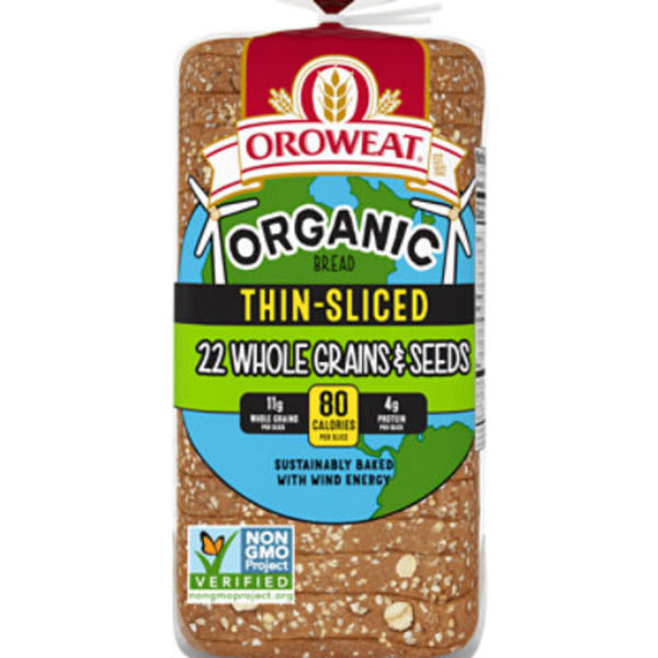 Oroweat Organic 22 Grains & Seed Thin Sliced Bread