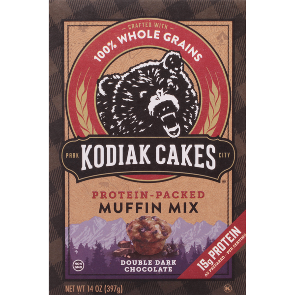 Kodiak Double Dark Chocolate Protein Muffin Mix