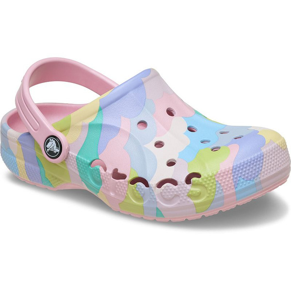 Crocs Kids' Baya Patel Clouds Slip-On Clogs, Size 6 - Multi/Pink