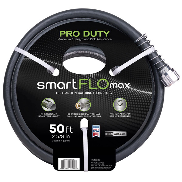 SmartFlo Max 5/8" x 50' Premium Grade Kink Resistant Garden Hose