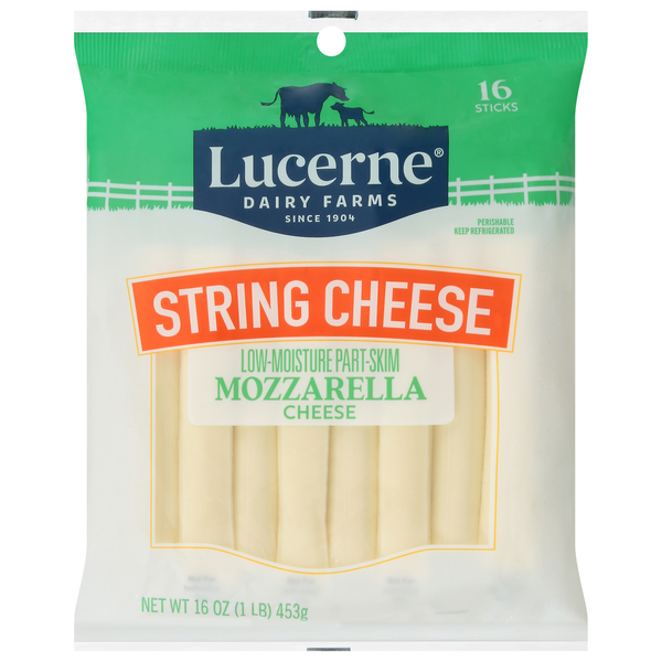 Lucerne String Cheese, Part-Skim, Mozzarella, Low Moisture