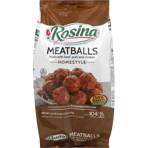 Rosina Meatballs, Homestyle (52 oz) Instacart