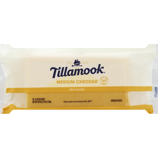 Tillamook Cheese, Medium Cheddar, Deli Slices (2.5 lb) Instacart