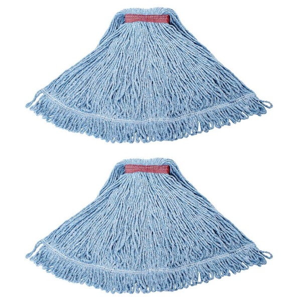 Rubbermaid Commercial Products #24 Blend String Mop Head Refill 2-pack For Heavy-duty Cleaning On Tile, Concrete And Hard Surfaces