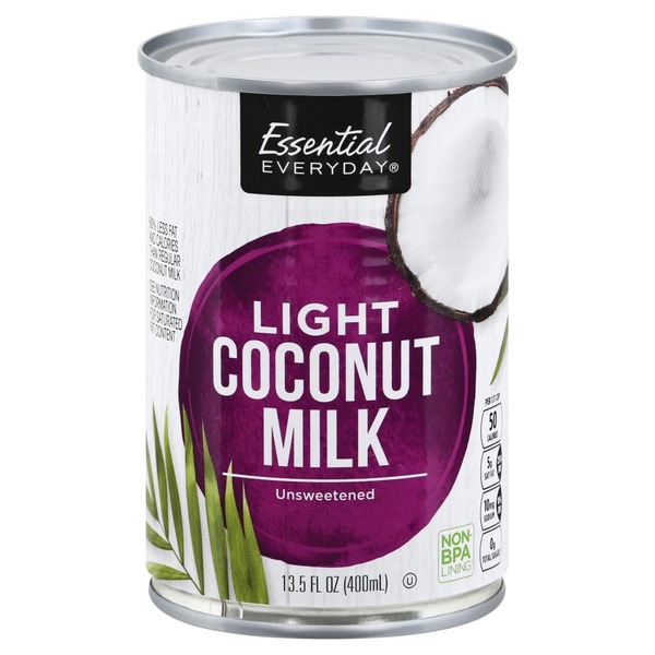 Essential Everyday Coconut Milk, Light, Unsweetened (13.5 oz) Instacart