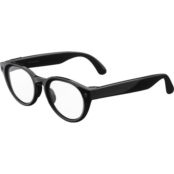 Meta Nova Smart Frame Glasses with Clear Lenses & Camera, Small - Classic Black