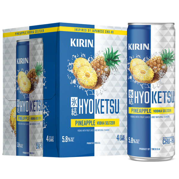 Kirin Hyoketsu Pineapple Vodka Seltzer, 4 Pack 12 fl oz Cans Same