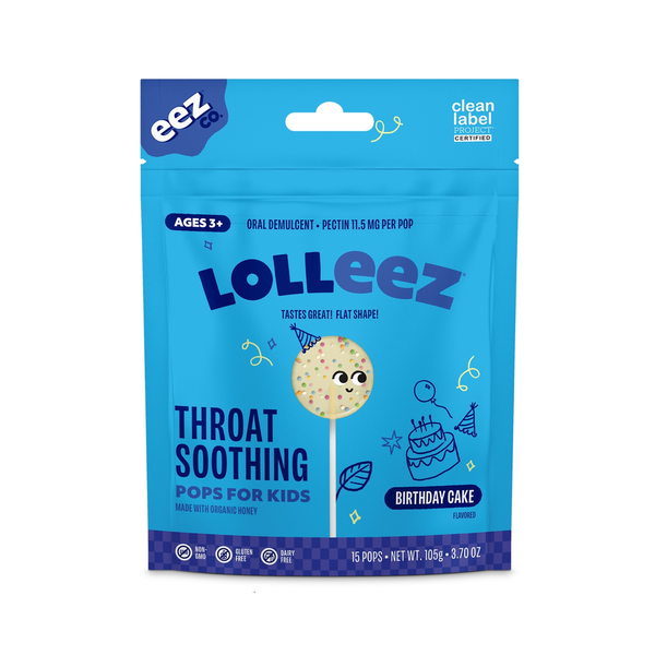 CVS® Lolleez Organic Throat Soothing Pops for Kids, Birthday Cake