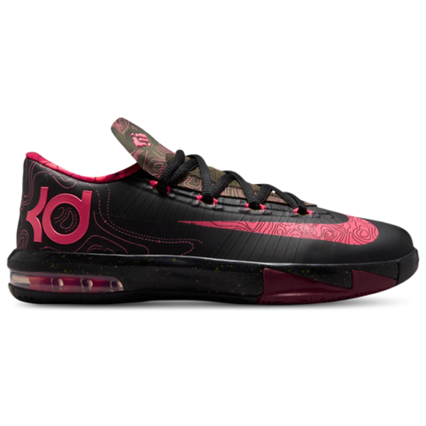 Nike Boys' KD VI Grade School Basketball Shoe, Size 6.5 - Black/Red